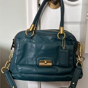 Coach Teal Leather Handbag